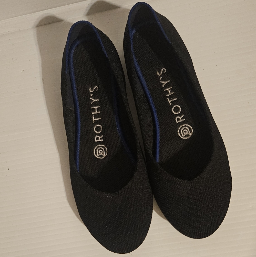 Rothy's Black and Blue Flats